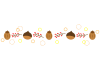 ドングリと栗と小枝のライン