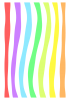 ラフに流れる虹色ストライプ背景