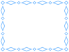 菱形模様のフレーム、シンプルな飾り枠素材。透過PNG