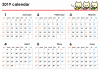 オカリナカレンダー半年分　2019年1月から6月分