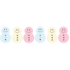 雪だるまのラインイラスト