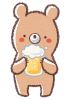 ビールどうぞクマ