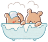 お風呂入りクマ