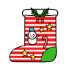 クリスマス靴下　透過png