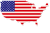 アメリカの地図　国旗