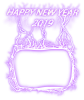 紫の雷のフォトフレームとHappy New Year