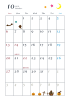 2019年カレンダー　10月　縦型