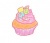 ピンクのカップケーキ