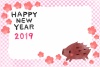 年賀状2019亥水彩風3