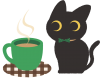 カフェラテと猫