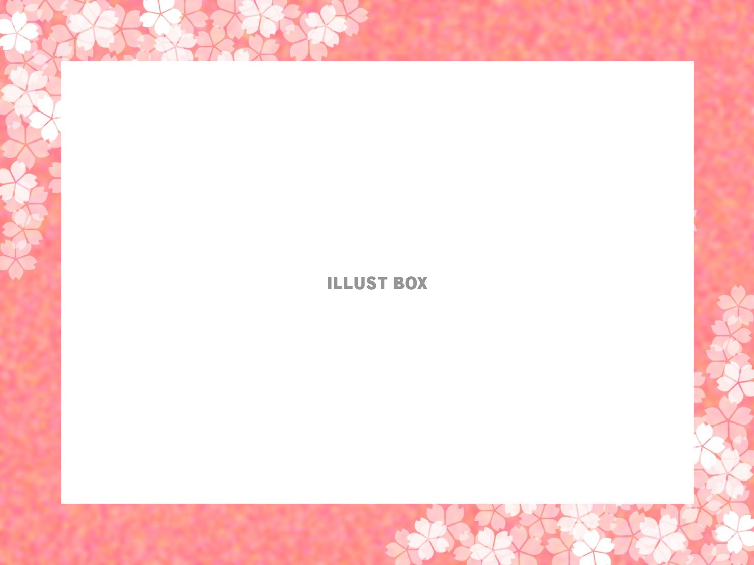 無料イラスト 桜の花フレーム花模様の飾り枠素材イラスト