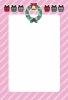 クリスマスカードピンク