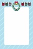クリスマスカード水色