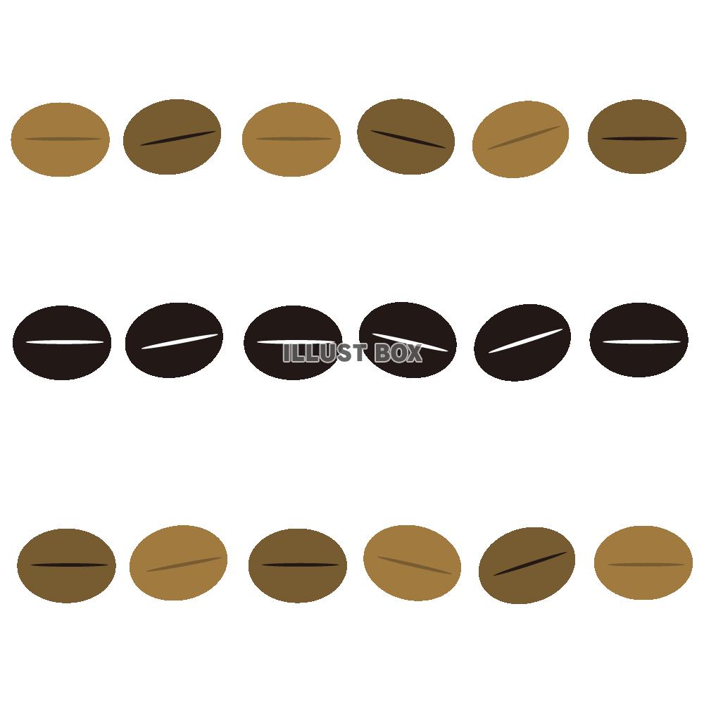 無料イラスト コーヒー豆のラインセット1