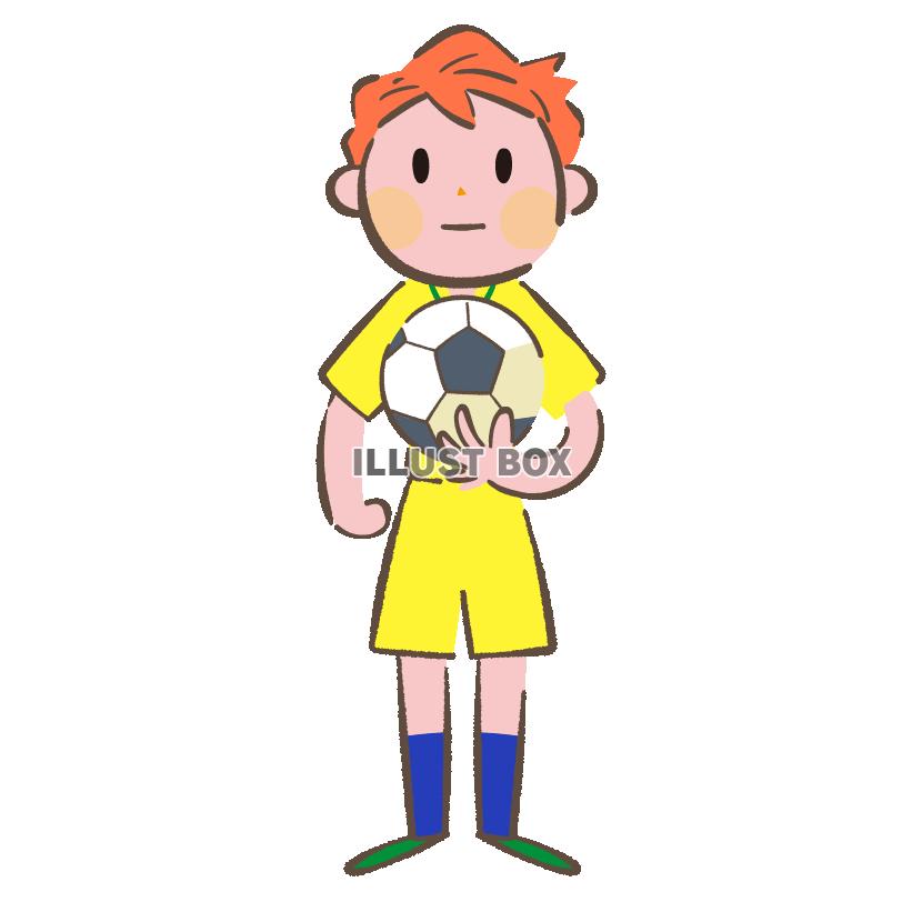 サッカーボールを持つ少年