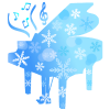 雪の結晶のグランドピアノ　透過png