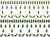 クリスマスツリーアイコン罫線