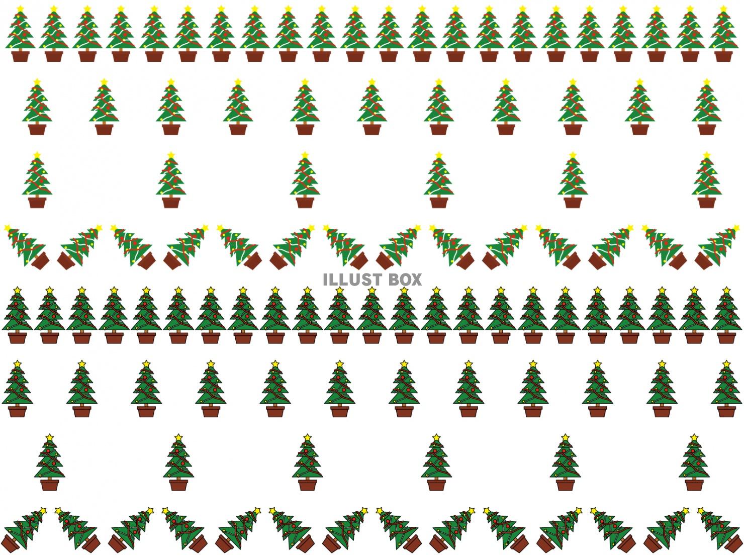 クリスマスツリーアイコン罫線