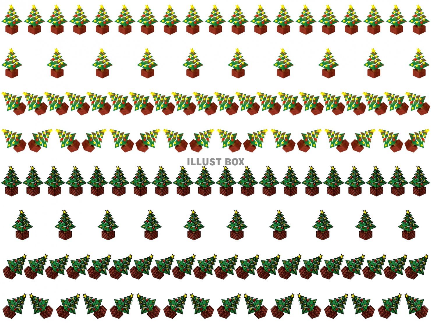 クリスマスツリー罫線