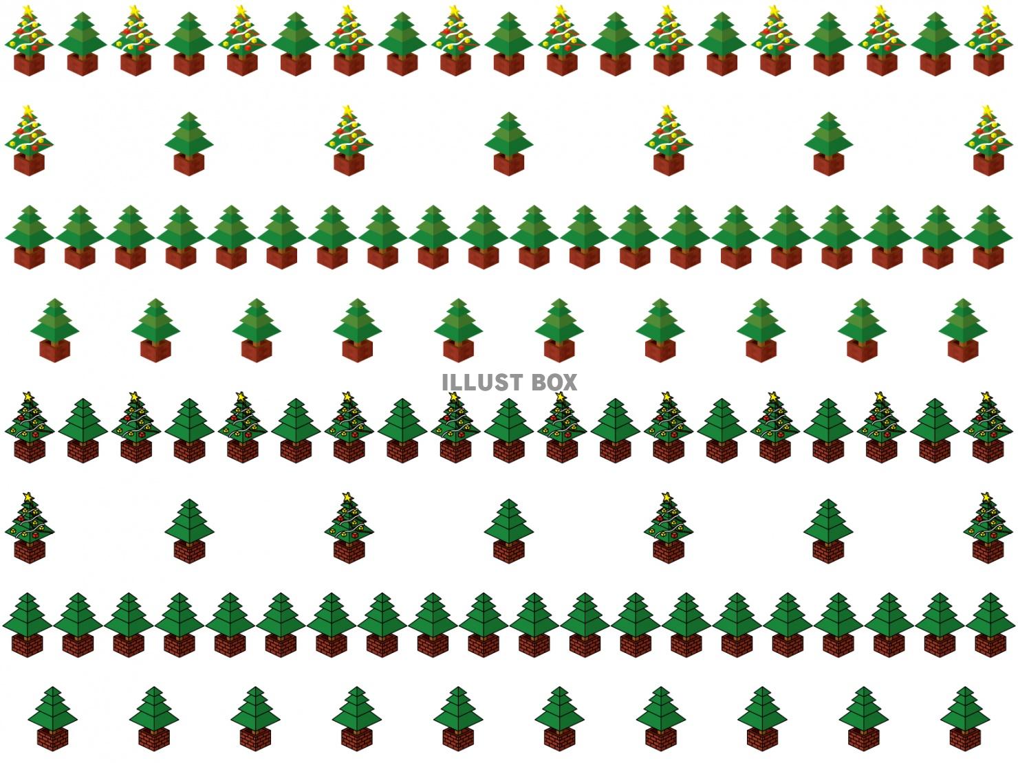 クリスマスツリー罫線(交互)