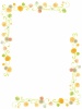 かわいい,フレーム,水彩,枠,手書き,春,背景,飾り,シンプル,手描き,ライン,