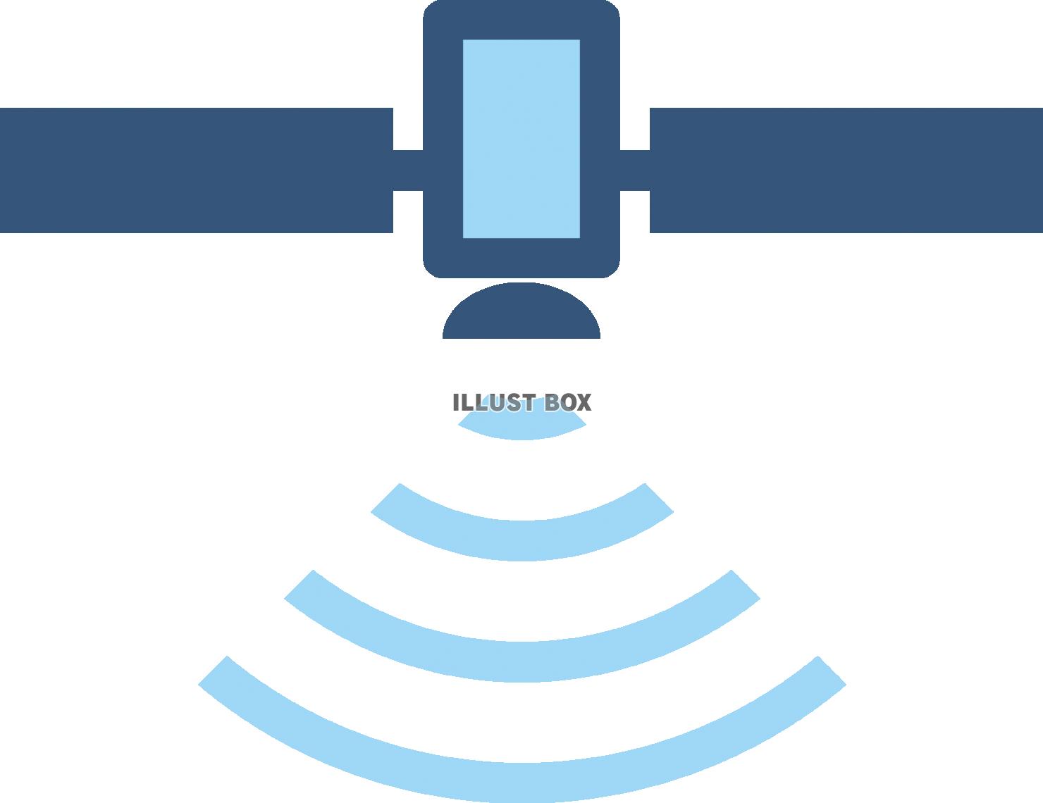 無料イラスト Itアイテム 人工衛星 Gps アイコン