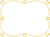 ハートフレームシンプル飾り枠素材イラスト。透過PNG