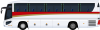 観光バス　クルマ　旅行　バス　横　サイド