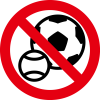 禁止マーク　ボール遊び禁止　公園
