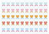 ハート柄の切手風シール2