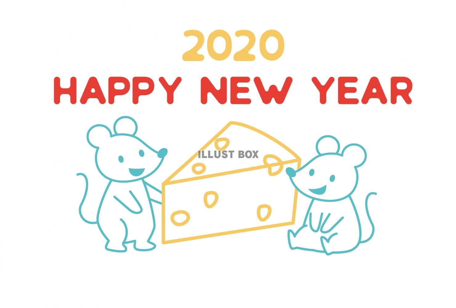 2020年年賀状　ネズミ年イラスト06_02