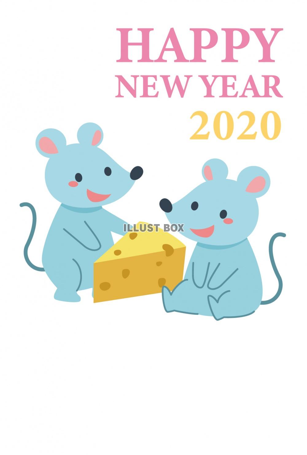 2020年年賀状　ネズミ年イラスト06_07