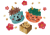 節分　赤鬼さんと青鬼さんの豆まき