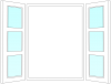 窓わくのフォトフレーム３白（窓枠・写真・メッセージ）