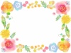 春の花いろいろフレーム水彩