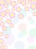 桜の花柄と水玉模様の壁紙背景素材イラスト