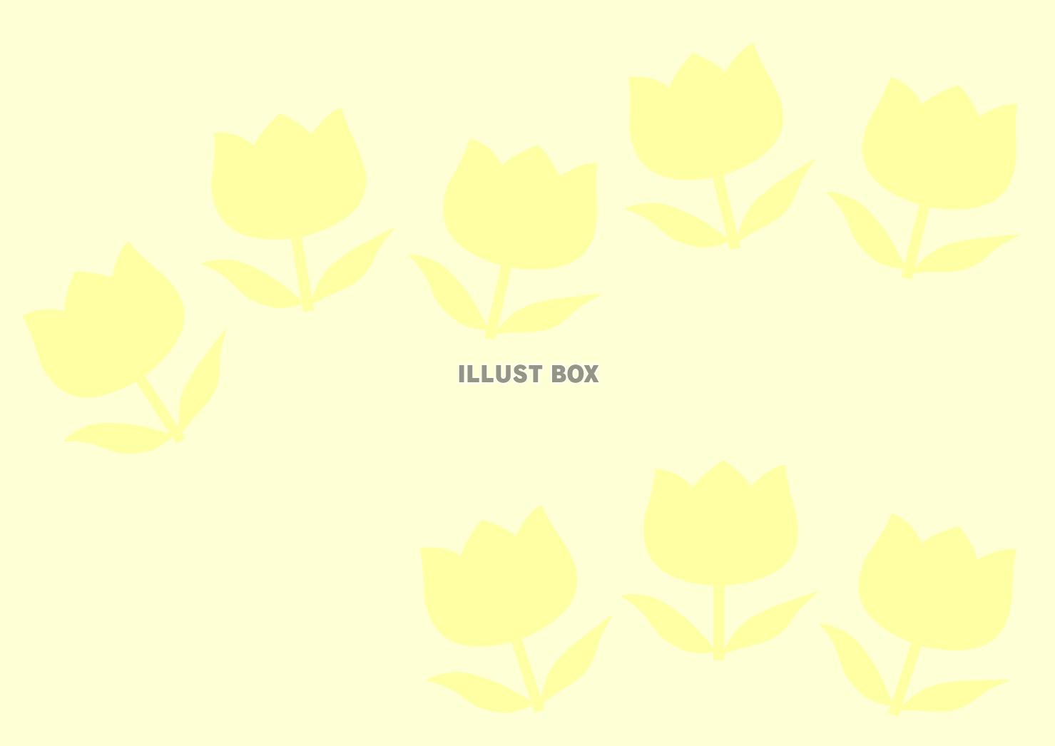 無料イラスト チューリップの壁紙 背景 模様３ 黄色 春 花
