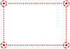 サッカーボールのフレーム２赤（枠）