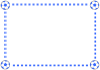 サッカーボールのフレーム４青（枠・ステッチ）