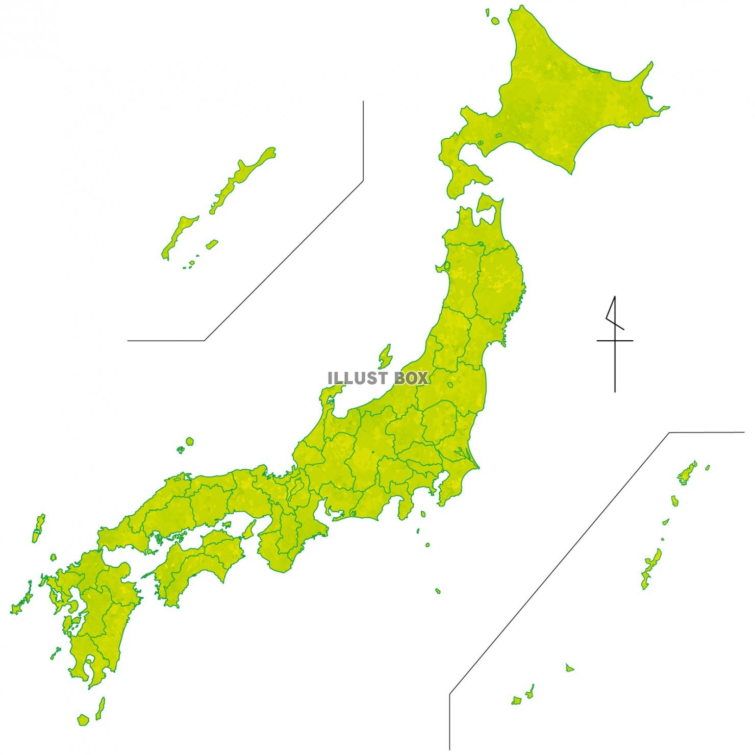 地図日本全国版地図,日本,日本地図,全国,国,イラスト,シル...