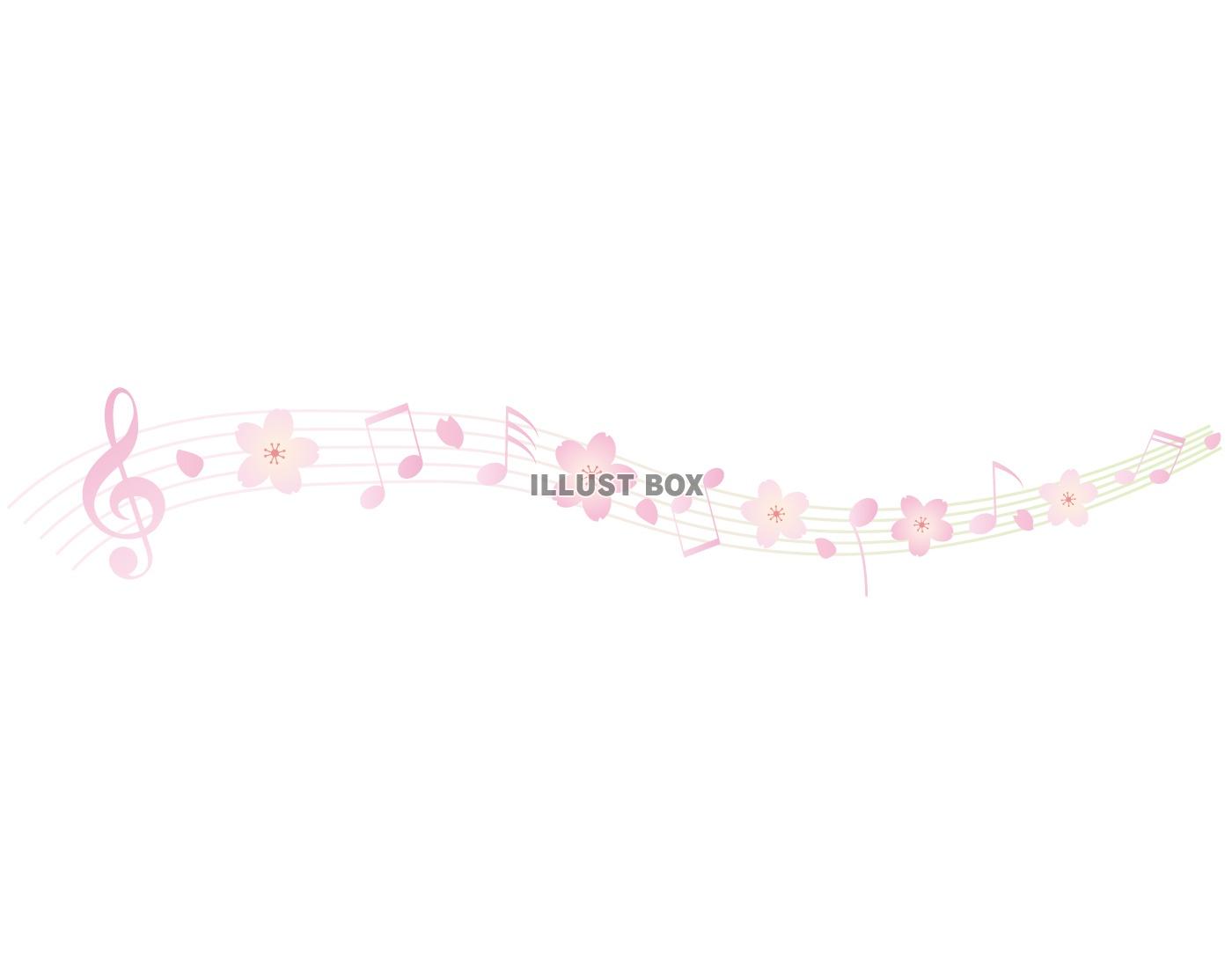 桜の音楽フレーム1