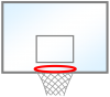 バスケットボールのゴール３（バックボード透明・スポーツ用具）
