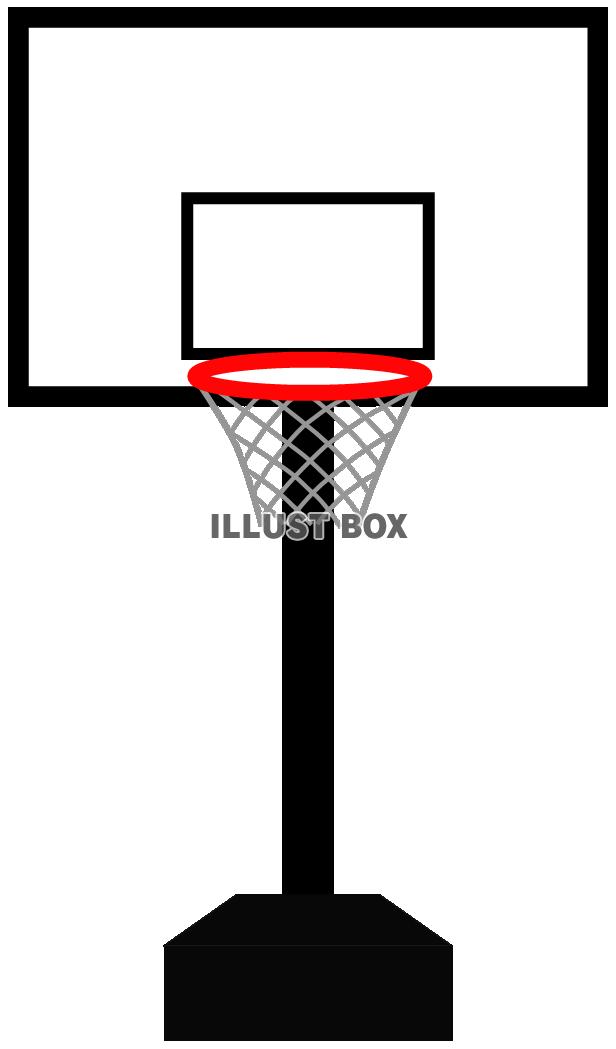 無料イラスト バスケットボールのゴール４ ポータブル型 スポーツ用具