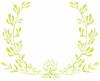 飾り枠シンプル月桂樹かわいいシルエットラインアイコンイラスト葉っぱ見出し植物装飾