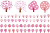 桜,アイコン,シンプル,木,春,花,3月,4月,和,飾り,イラスト,ピンク,和風