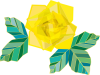 バライラスト薔薇飾り黄色アイコンばら父の日花シンプル黄ホワイトデーシルエット装飾