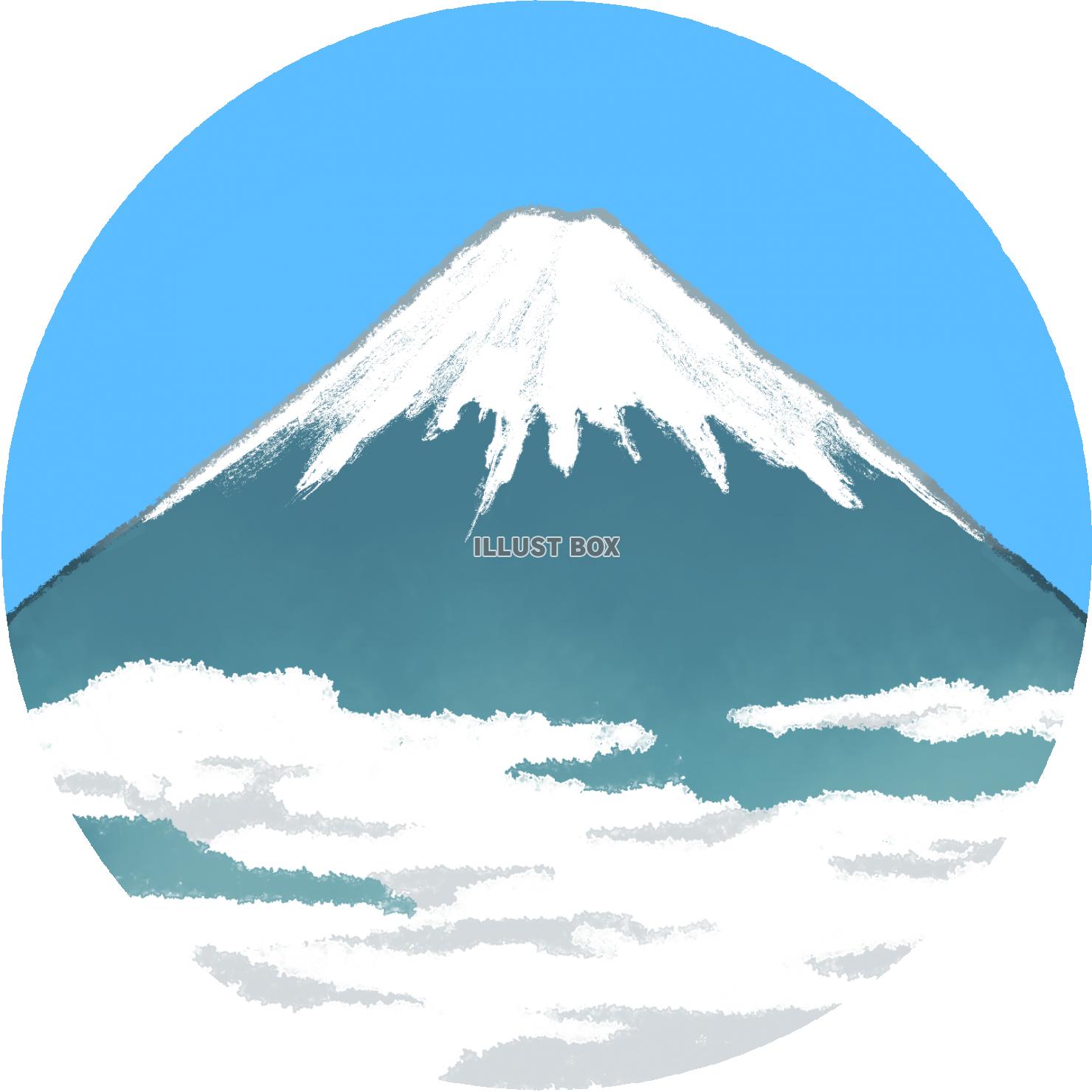 無料イラスト 富士山と雲海
