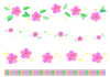 桃の花のラインセット