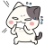 大声で叫ぶにゃんこ＜ぶち猫　にゃんこ＞