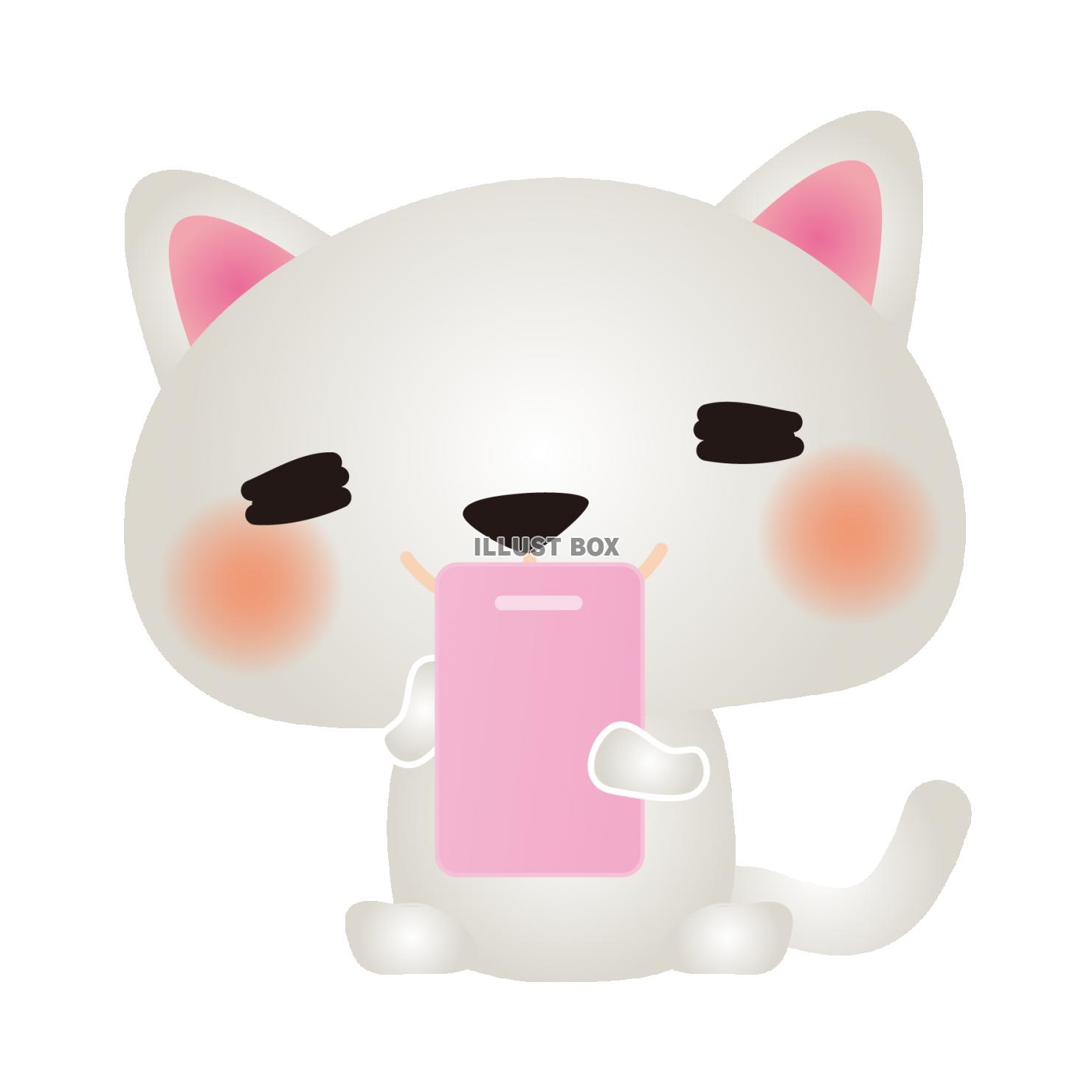白ねこスマホ03